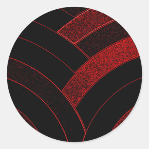Sticker Rond chevrons chic et design