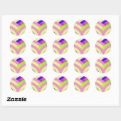 Sticker Rond chevrons chic et design (Feuille)