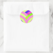 Sticker Rond chevrons chic et design (Sac)
