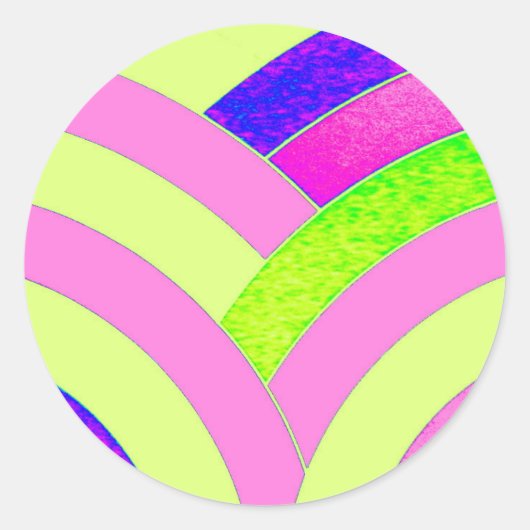 Sticker Rond chevrons chic et design (Devant)