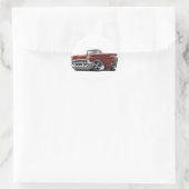 Sticker Rond Chevy Belair Maroon Convertible 1957 (Sac)