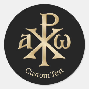 Sticker Rond Chi Rho Christogram
