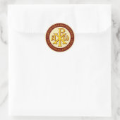 Sticker Rond Chi Rho Christogram (Sac)
