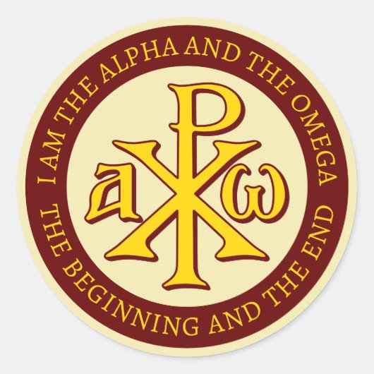 Sticker Rond Chi Rho Christogram (Devant)