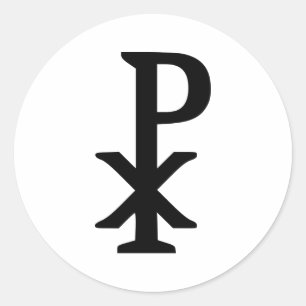 Sticker Rond Chi rho - Jésus