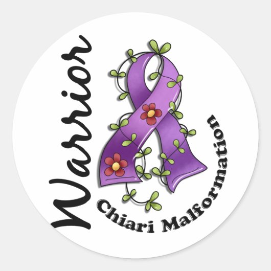 Sticker Rond Chiari Malformation Warrior 15 (Devant)