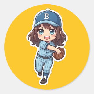 Sticker Rond Chibi Baseball 2026 Edition - Fielder The Cannon