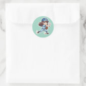 Sticker Rond Chibi Baseball Édition 2026 - Lancement du lanceur (Sac)