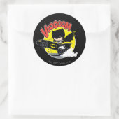 Sticker Rond Chibi Batman Dans Le Batmobile (Sac)