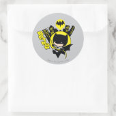 Sticker Rond Chibi Batman Évolue La Ville (Sac)
