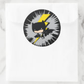 Sticker Rond Chibi Batman Lightning Kick (Sac)