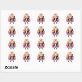Sticker Rond Chibi Cutie (Feuille)