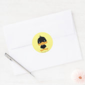 Sticker Rond Chibi DAFFY DUCK™ (Enveloppe)
