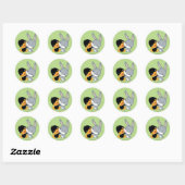 Sticker Rond Chibi DAFFY DUCK™ & BUGS BUNNY™ (Feuille)