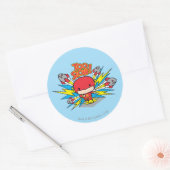 Sticker Rond Chibi Flash Rockets (Enveloppe)