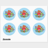 Sticker Rond Chibi Flash Rockets (Feuille)