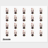 Sticker Rond Chibi goth loli (Feuille)