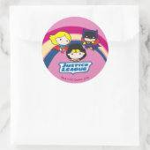 Sticker Rond Chibi Justice League Rainbow (Sac)
