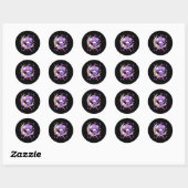Sticker Rond Chibi Kawaii Anime Pastel Goth (Feuille)