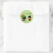 Sticker Rond Chibi MARVIN LE MARTIAN™ & DAFFY DUCK™ (Sac)