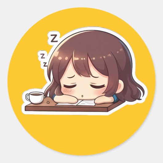 Sticker Rond Chibi Nurse 2.0 originale - Recharge du système (Devant)