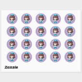 Sticker Rond Chibi Nurse Original 2.0 - Épuisement Total (Feuille)