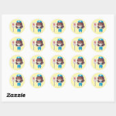Sticker Rond Chibi Nurse Original 2.0 - Mode Focus (Feuille)