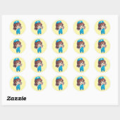 Sticker Rond Chibi Nurse Original 3.0 - Ok (Feuille)