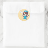 Sticker Rond Chibi Nurse Original 3.0 - Vacances (Sac)