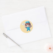 Sticker Rond Chibi Nurse Original 3.0 - Vacances (Enveloppe)