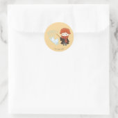 Sticker Rond Chibi Ron Weasley Patronus (Sac)