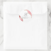 Sticker Rond Chic 50 Fabuleux Rose Parties scintillant d'or Typ (Sac)