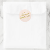 Sticker Rond Chic Blush Rose & Or Sweet 16 Partie (Sac)