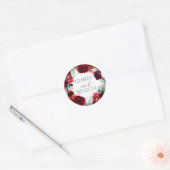 Sticker Rond Chic Boho Chic Boho Chiré Rouge Bourgogne (Enveloppe)