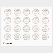 Sticker Rond Chic Bon thanksgiving Automne Automne Wreath Adres (Feuille)