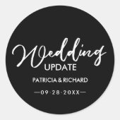 Sticker Rond Chic Calligraphie Mariage Mise à jour Classic (Devant)