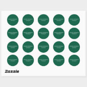 Sticker Rond Chic Chic Chic Chasseur Vert Couleur Personnalisée (Feuille)
