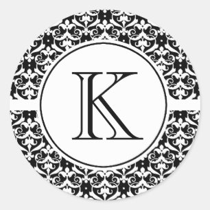 Sticker Rond Chic Damask