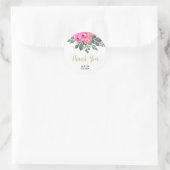 Sticker Rond Chic Dusty Rose Rose Merci de verdure (Sac)