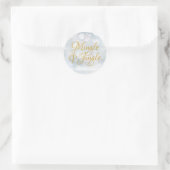 Sticker Rond Chic écriture dorée Mingle Jingle Noël Fêtes (Sac)