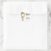 Sticker Rond Chic Gold Parties scintillant Beauté Fille cheveux (Sac)