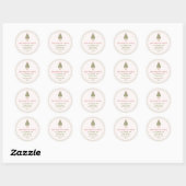 Sticker Rond Chic Grandmillennial Enveloppe Phoques (Feuille)