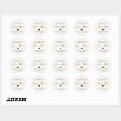 Sticker Rond Chic Happy Jamais Après Cream Mariage (Feuille)