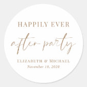 Sticker Rond Chic Heureusement Jamais Après La Réception De Mar (Devant)