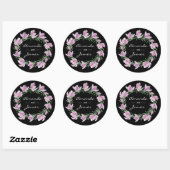 Sticker Rond Chic magnolia Mariage d'aquarelle florale (Feuille)