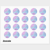 Sticker Rond Chic Marble | Glitzy Glam Violet Bleu Merci (Feuille)