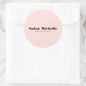 Sticker Rond Chic Minimaliste Rose Pastel (Sac)