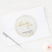 Sticker Rond Chic moderne typographie Mariage Favor / Merci (Enveloppe)