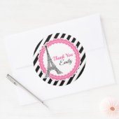 Sticker Rond Chic Paris Baby shower d'anniversaire (Enveloppe)