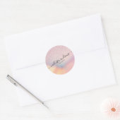Sticker Rond Chic Parties scintillant rose Iridescente Dégradé (Enveloppe)